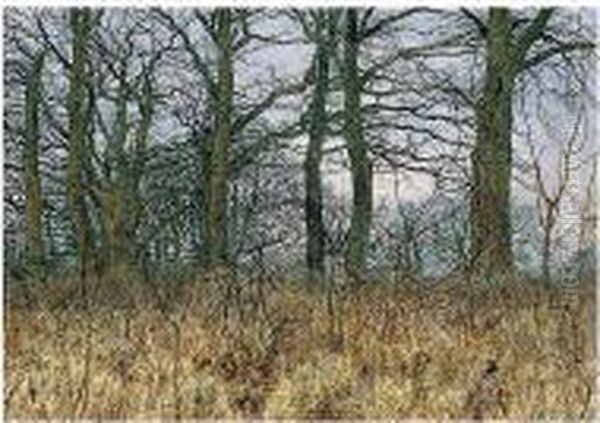 A Wood In February Oil Painting by William Fraser Garden