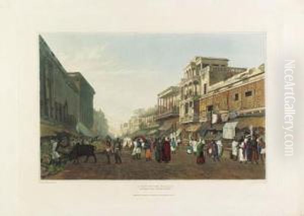 [views Of Calcutta And Its Environs. London: Rodwell & Martin,1824-1826]. Oil Painting by Fraser, James Baillie