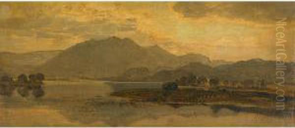 Ben Venice From Loch Achray Oil Painting by Alexander Jnr. Fraser