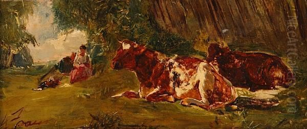 The Little Cowherd Oil Painting by Alexander Jnr. Fraser