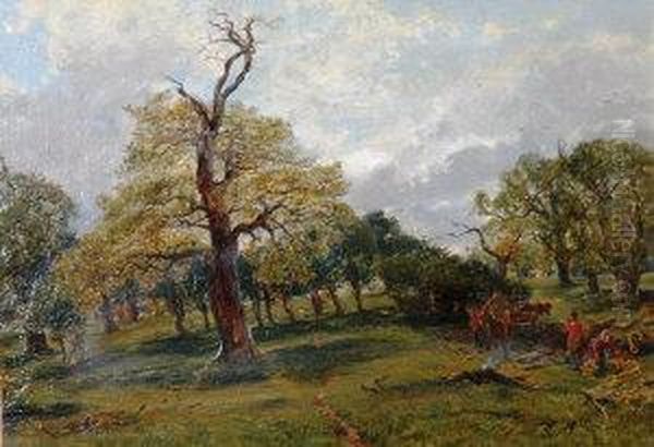 Cadzow Forest, Early Summer Oil Painting by Alexander Jnr. Fraser