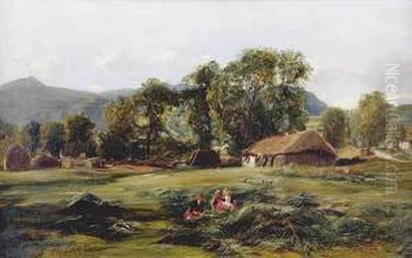 In The Hayfield Oil Painting by Alexander Jnr. Fraser