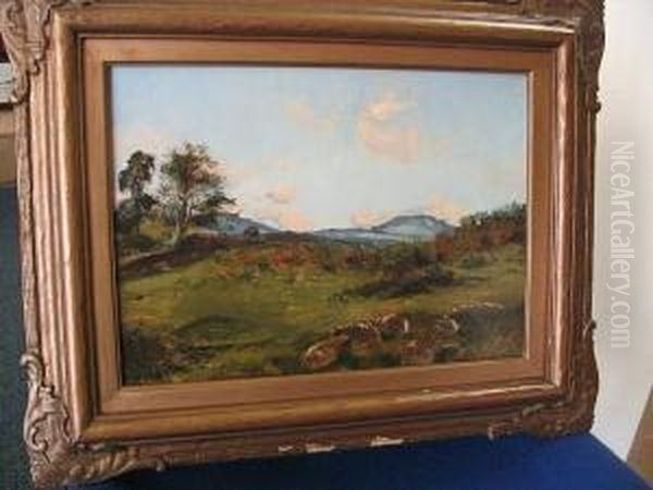 An October Morning - A Sketch Oil Painting by Alexander Jnr. Fraser