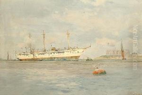 H.m.s. Tourquoise. Oil Painting by John Fraser