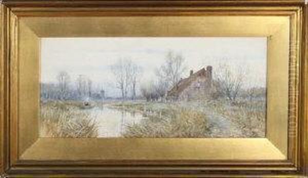 Near Olney, Buckinghamshire Oil Painting by Robert Winter Fraser