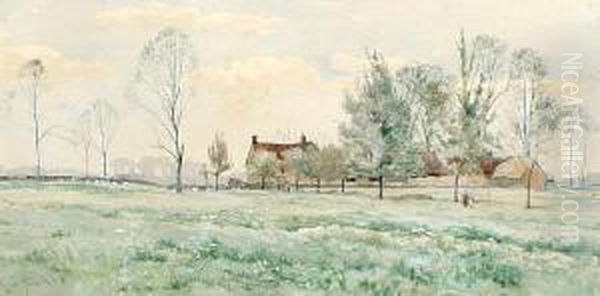 The Farmstead Oil Painting by Robert Winter Fraser