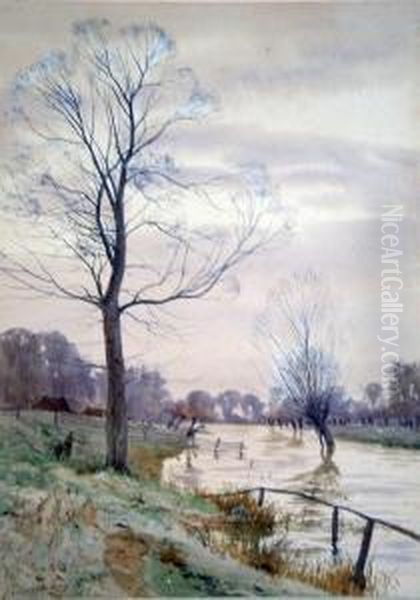 Pavenham, Beds Oil Painting by Robert Winter Fraser