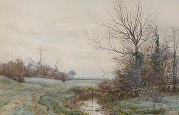 A Winter Landscape Oil Painting by Robert Winter Fraser