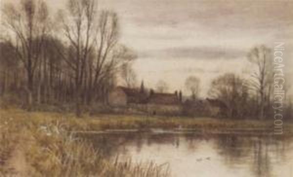 Thames Ditton Oil Painting by Robert Winter Fraser