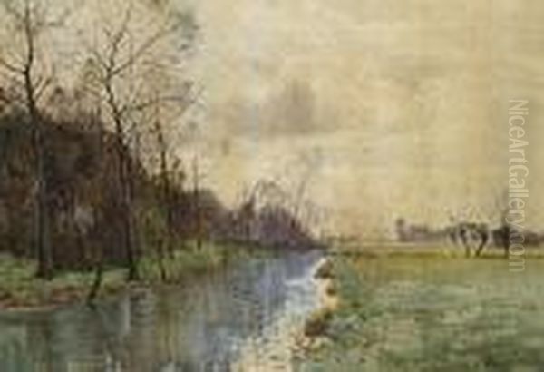 The River Ouse, Sussex. Oil Painting by Alexander Snr Fraser