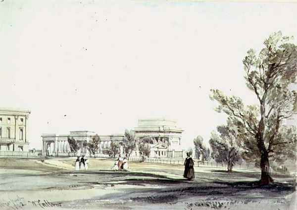 Entrance to Hyde Park at Hyde Park Corner Oil Painting by William Callow