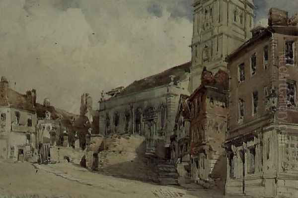 All Hallows Church, Worcester Oil Painting by William Callow