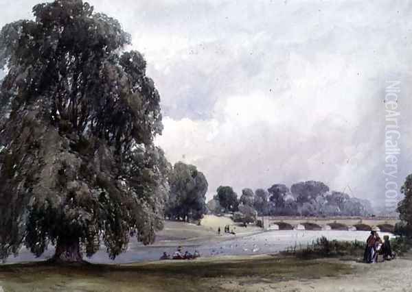 The Serpentine, Kensington Gardens Oil Painting by William Callow