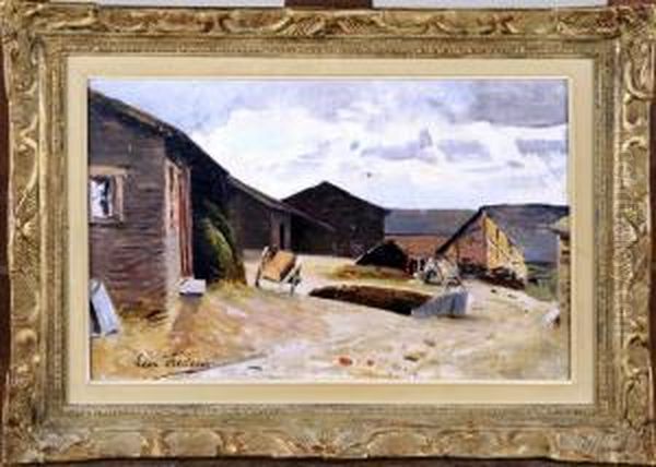 Le Village De Nafraiture Oil Painting by Leon Henri Marie Frederic