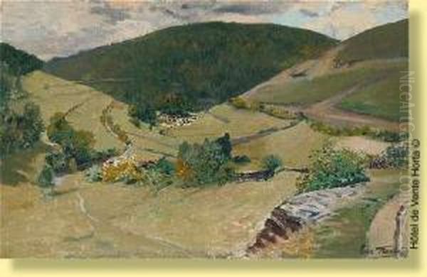 Paysage Vallonne Oil Painting by Leon Henri Marie Frederic