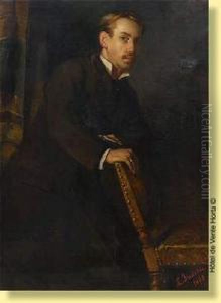 Autoportrait Presume De L'artiste Oil Painting by Leon Henri Marie Frederic