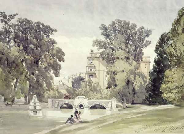 West End of the Serpentine, Kensington Gardens Oil Painting by William Callow