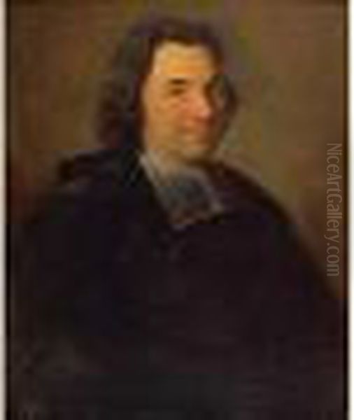 Portrait D'ecclesiastique Oil Painting by Jean Martial Fredou