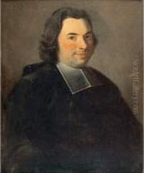 Portrait D'ecclesiastique Oil Painting by Jean Martial Fredou