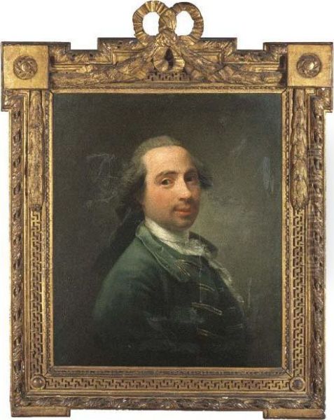 Portrait Of A Man, Said To Be The Artist Oil Painting by Jean Martial Fredou