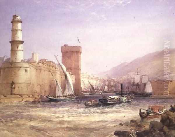 The Harbour, Marseilles, 1884 Oil Painting by William Callow