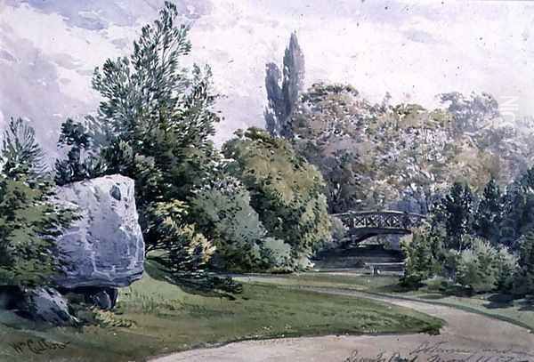 View in the Botanic Gardens, Regent's Park Oil Painting by William Callow