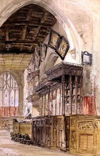 St. Mary's Church, Richmond Oil Painting by William Callow