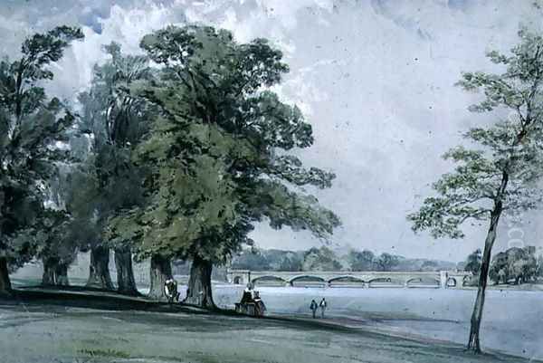 View on the Serpentine, Hyde Park Oil Painting by William Callow