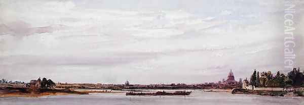 View of Paris from Charenton Oil Painting by William Callow