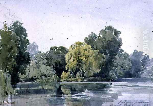 View in the Botanic Gardens, Regent's Park (2) Oil Painting by William Callow