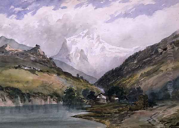 Wetterhorn, Bernese Oberland Oil Painting by William Callow