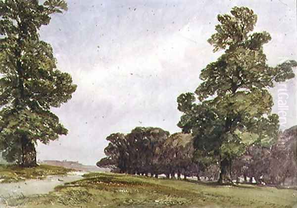 View in Hyde Park Oil Painting by William Callow