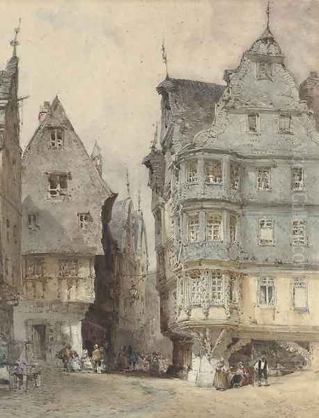 Dinan Oil Painting by William Callow