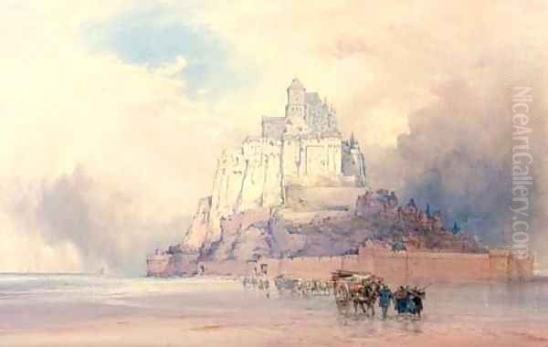 Mont St Michel, Normandy, France Oil Painting by William Callow