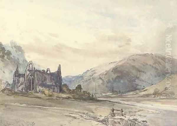 Tintern Abbey Oil Painting by William Callow