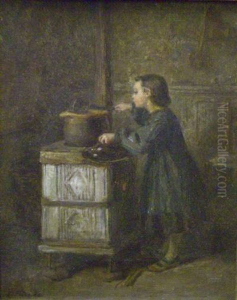 The Young Cook Oil Painting by Edouard Frere