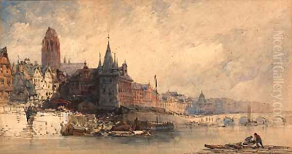 View of Frankfurt Oil Painting by William Callow