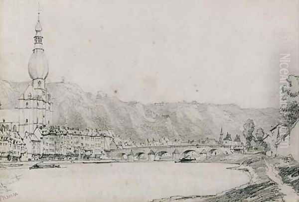 View of the Meuse at Dinant Oil Painting by William Callow