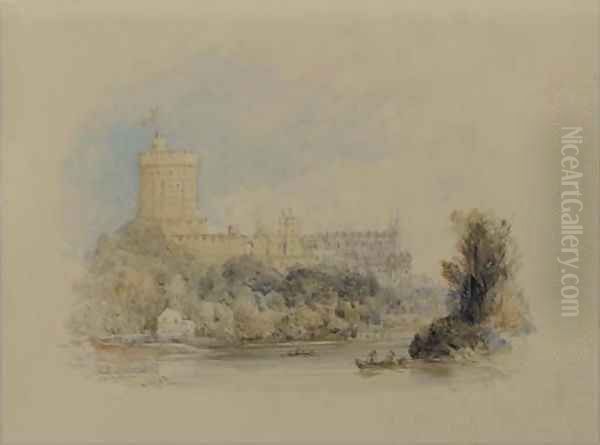 Windsor Castle Oil Painting by William Callow