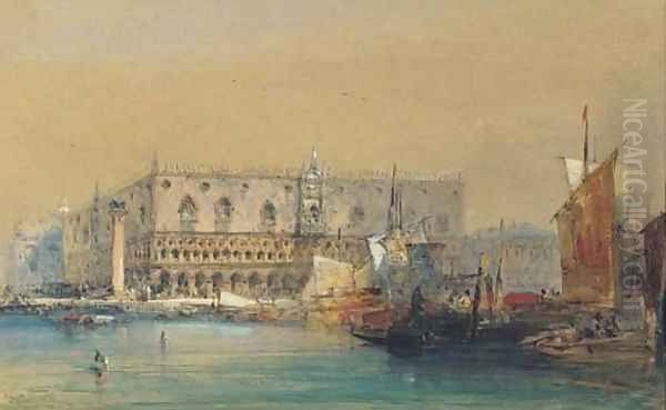 The Doge's Palace, Venice Oil Painting by William Callow