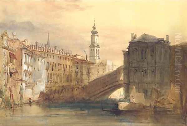 The Palazzo dei Camerlenghi, Venice Oil Painting by William Callow