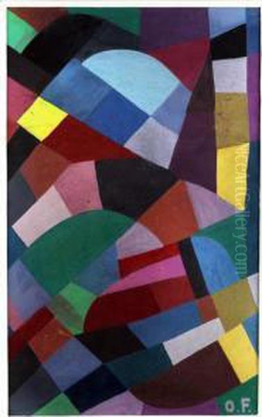 Composition Oil Painting by Otto Freundlich