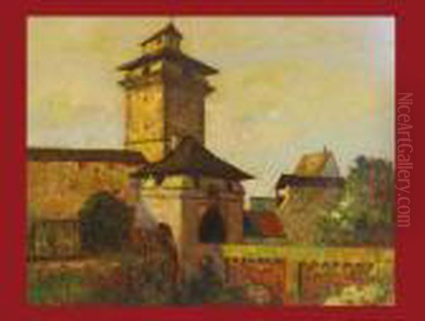 Stadtturm Oil Painting by Adolf Frey-Moock