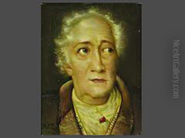 Portrait Von J. W. Von Goethe Oil Painting by Adolf Frey-Moock