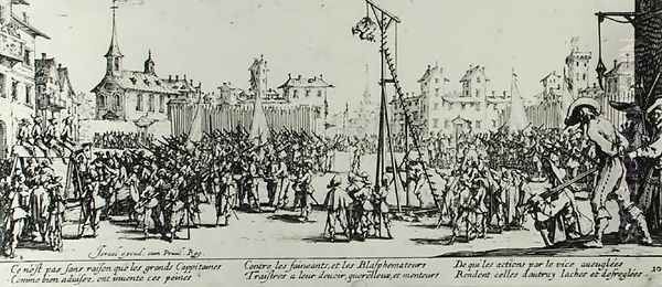 The Strappado, plate 10 from 'The Miseries and Misfortunes of War' 1633 Oil Painting by Jacques Callot