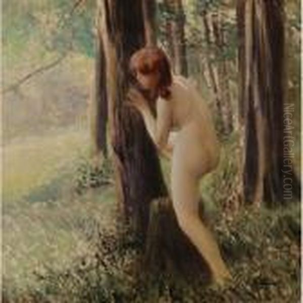 Wood Nymph Oil Painting by Emile Friant