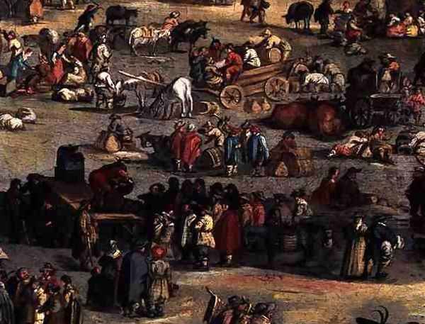 Detail of The Fair at Impruneta, Florence, 1638 Oil Painting by Jacques Callot