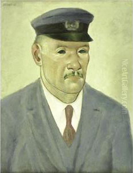 The Station Master Oil Painting by Arnold Aaron Friedman