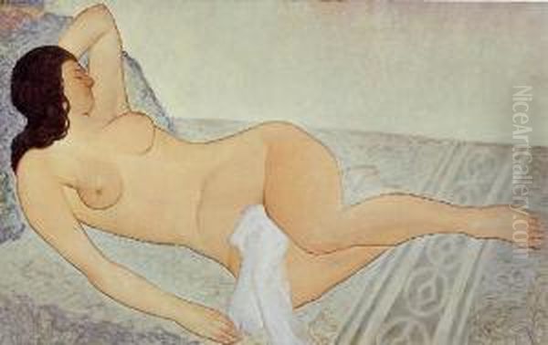 Sleeping Female Nude (betty) Oil Painting by Arnold Aaron Friedman