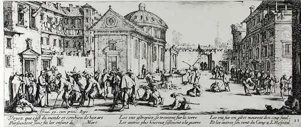 The Hospital, plate 15 from 'The Miseries and Misfortunes of War' 1633 Oil Painting by Jacques Callot